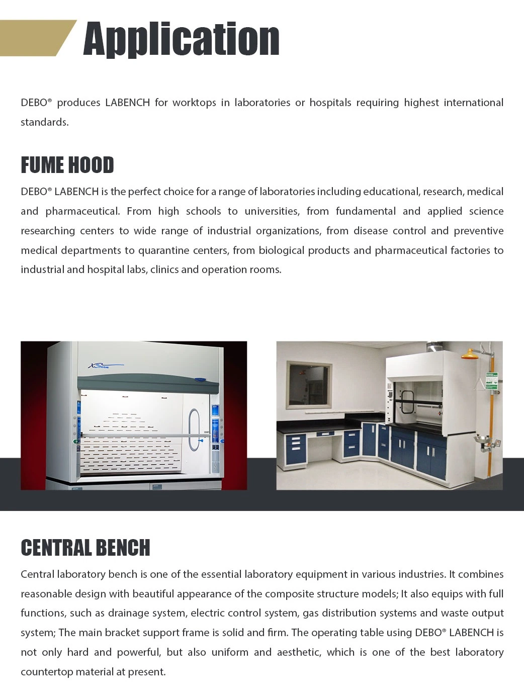 Debo Laboratory Furniture Worktop From Chinese Lab Supplies