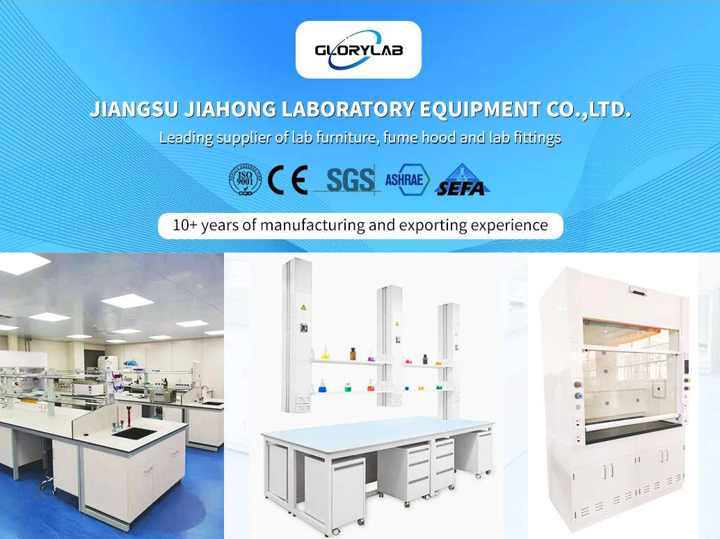 Steel Laboratory Furniture Central Bench with Reagent Shelf Following Sefa8m-2016 Standard